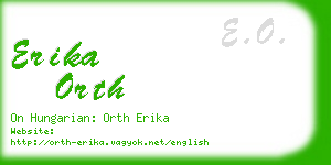 erika orth business card